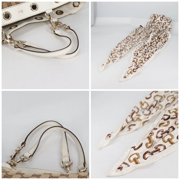 GUCCI GG Canvas Tote Bag Beige Gold 153033 Auth BA5552V - Picture 16 of 16